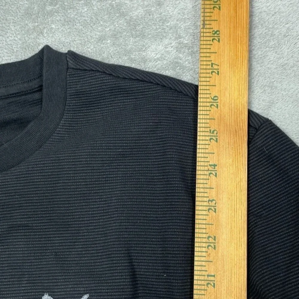 Puma Mens Black Long Sleeve Ribbed Crewneck Sweatshirt Medium a0925